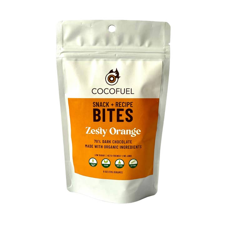 CHOCOLATE ZESTY ORANGE BITES for wholesale by COCOFUEL
