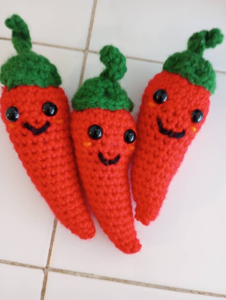 Cold Stream Crafts - Wholesale Stuffed/Plush Toy - Kids & Baby - Crochet Chili Pepper Plush5