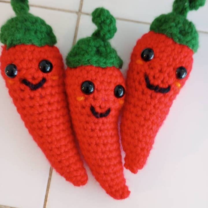 Cold Stream Crafts – Engroshandel Plyslegetøj - Børn og baby – Hæklet Chili Pepper Plys5