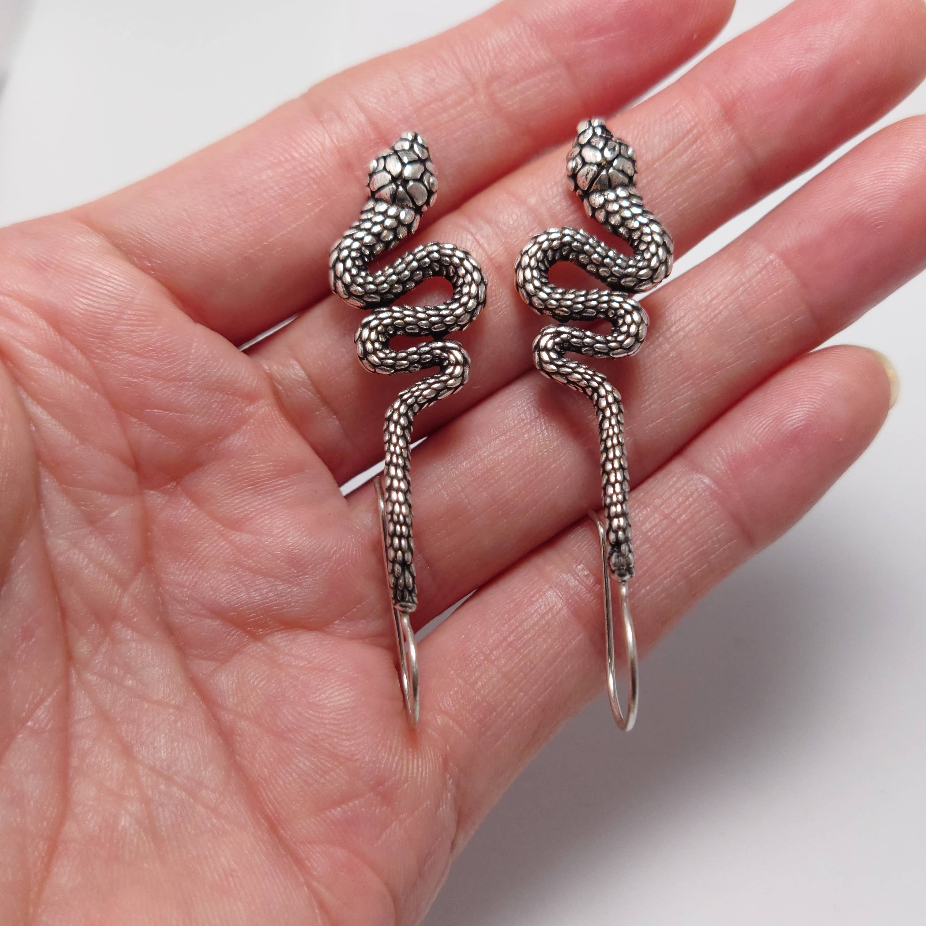 Tenzing Collections - Wholesale Dangle Earrings - Snake Earrings, Golden and Silver8