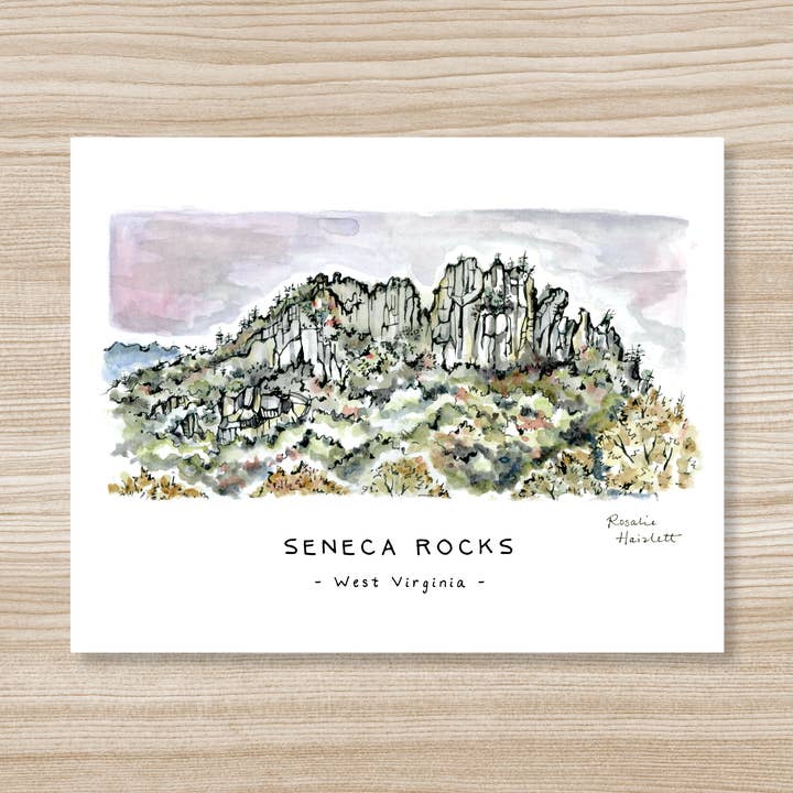 Seneca Rocks Watercolor Art Print and other Purchase Wholesale seneca tile. Free Returns & Net 60 Terms on Faire trending on Faire.