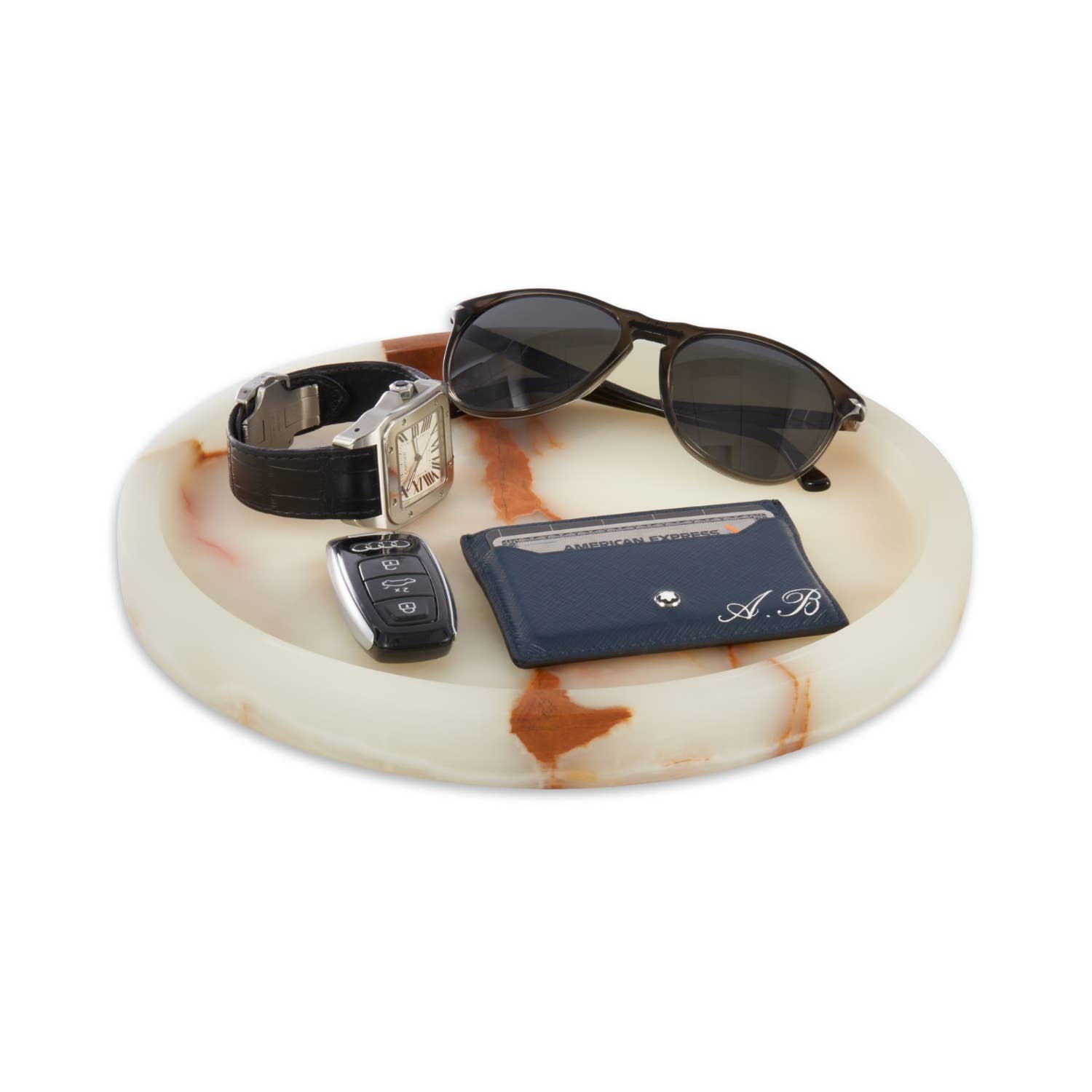 BeyBerk International - Wholesale Decorative Tray - Rina Genuine Marble Tray and Catch-All 
3