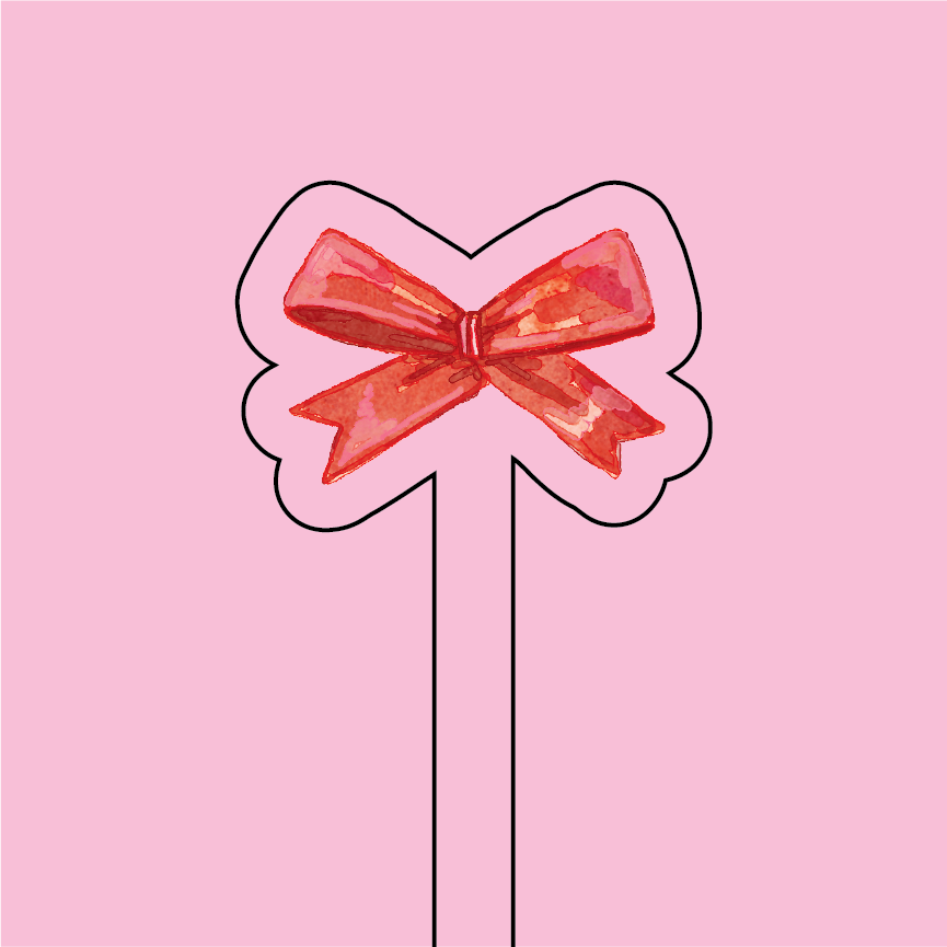 Swag – wholesale Drink stirrer – Red Bow Acrylic Stir Stick0