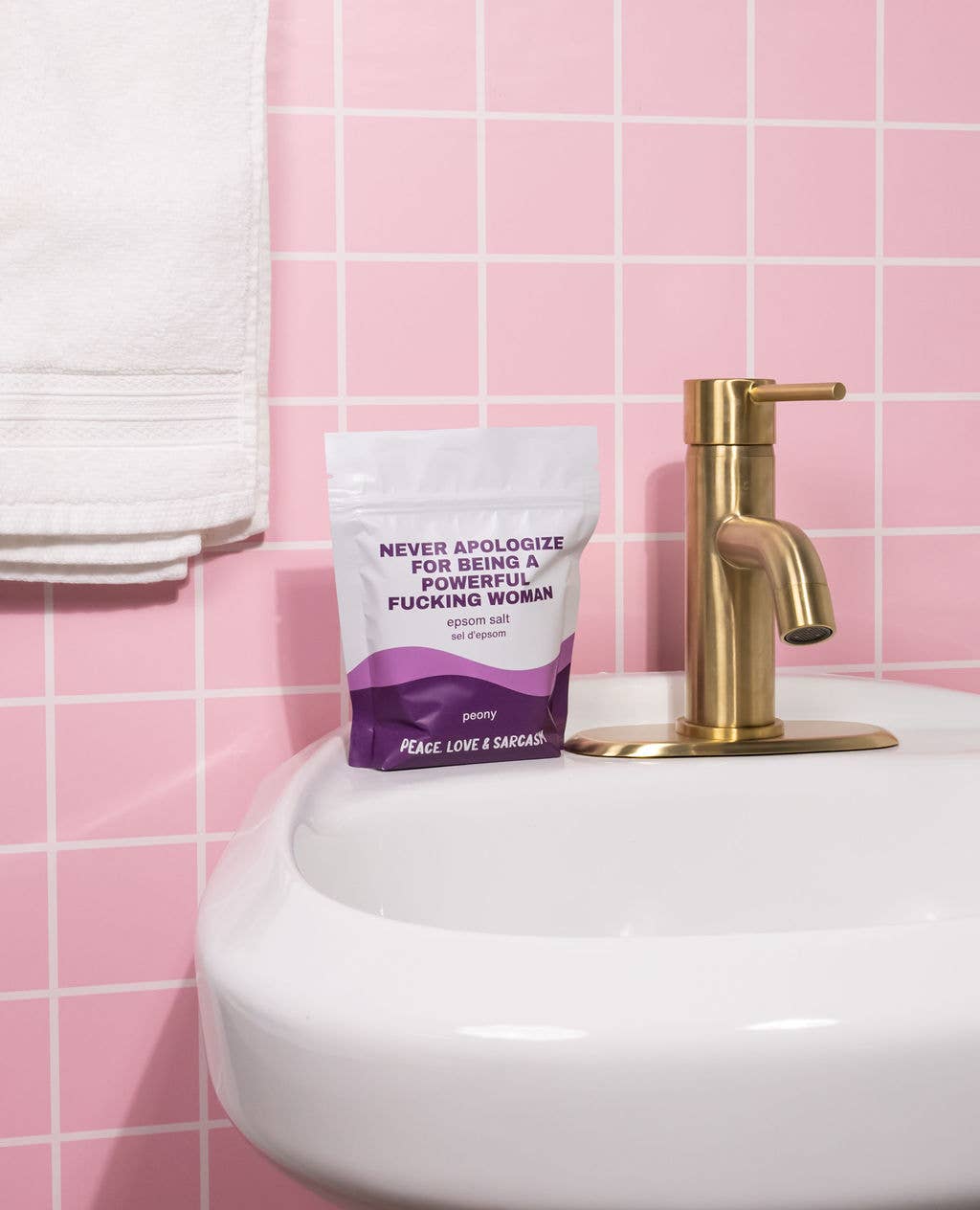 Peace, Love and Sarcasm - Vente Sel de bain - Ne vous excusez jamais d'être un puissant... Bain de sel d'Epsom.2