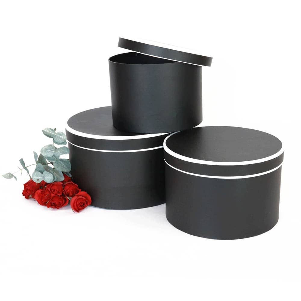UNIKPACKAGING - Vente Coffrets cadeaux - Boîtes Cadeaux Rondes à Motifs Floraux avec Couvercles – Ensemble de 3 pièces10