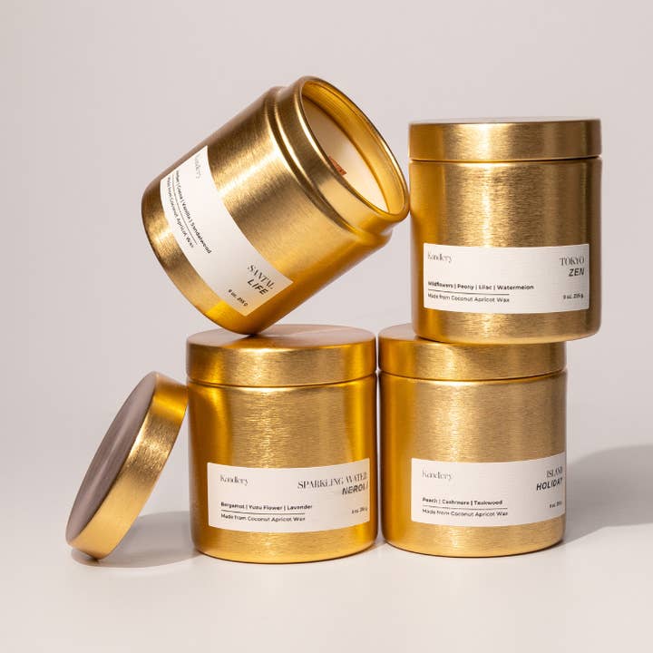 Orange Petal Marshmallow | BEST SELLER | Gold Luxury Candle for wholesale by Kandlery