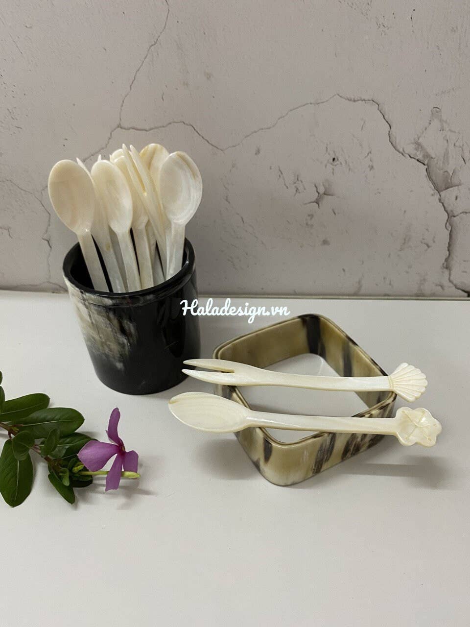 Hala Design - Vendita all'ingrosso Cucchiai (posate) - Cucchiaio da caviale in madreperla L = 12,5 cm4