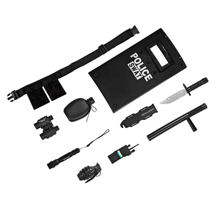 Dress Up America - Vendita all'ingrosso Set di giocattoli - Bambini - Set di Accessori per il Gioco di Ruolo della Polizia SWAT Tutto-in-Uno