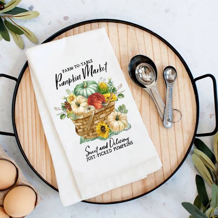 Geschirrtuch für Herbst/Herbst, Kürbismarkt, Mehlsack für den Großhandel von Avery Lane Gifts
