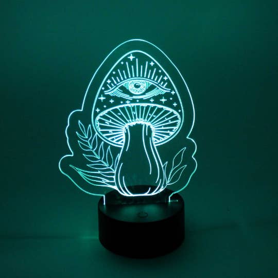 The 308 Collective - Wholesale Accent/Desk Lamp - All Seeing Eye Mushroom LED Accent Light