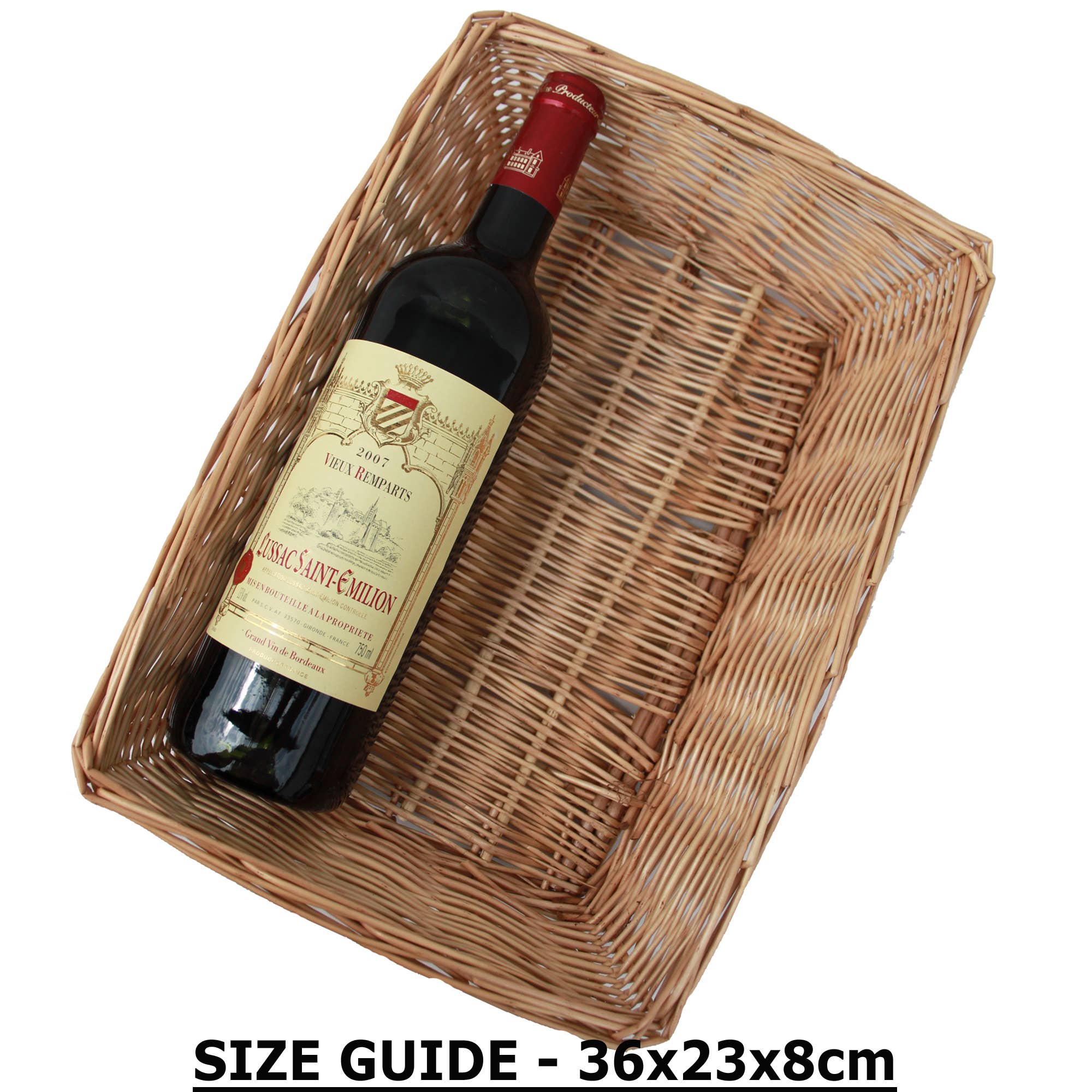 Candi Gifts – wholesale Basket – Wicker Hamper Gift Kit - Shallow Basket Tray / GOLD (x10) 3