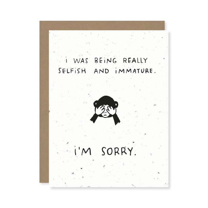 Selfish Plantable Wildflower Seed Card for wholesale by Thoughtful Human