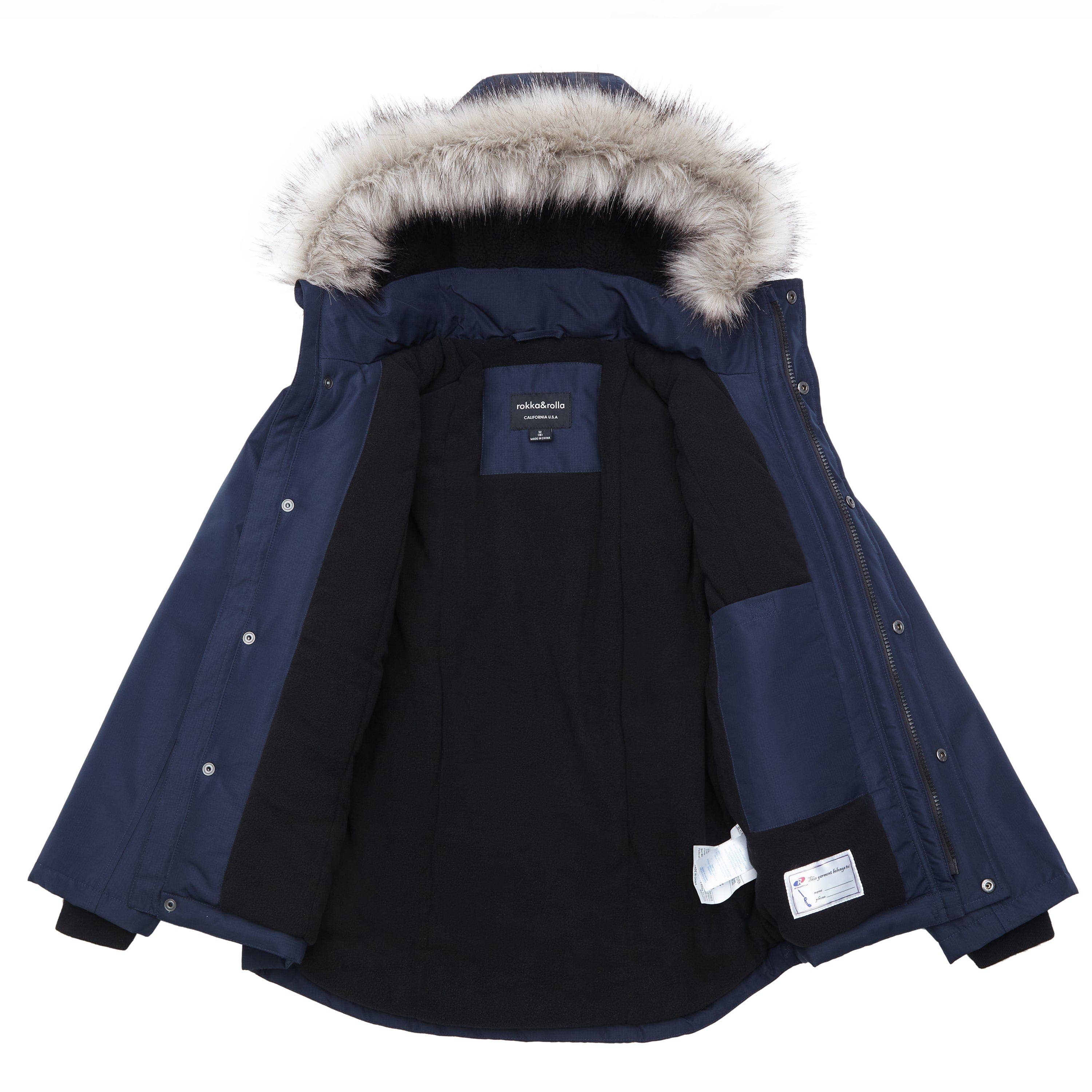 Rokka & Rolla - Wholesale Parka - Kids - Boys' Ripstop Parka Jacket Fleece Lined Winter Coat18