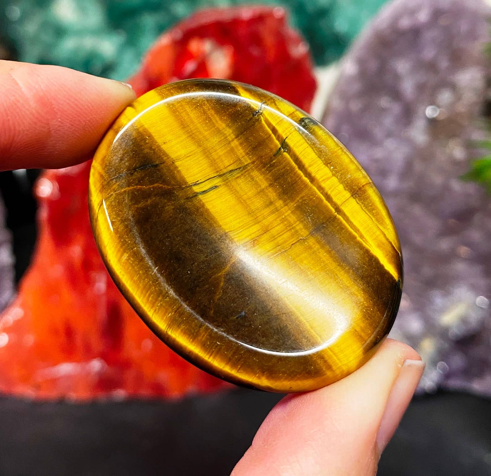 Elf Kendal Hippies – Pedra/cristal espiritual por atacado – Pedra de preocupação de cristal, pedra de polegar de cristal, gema calmante por Elf19