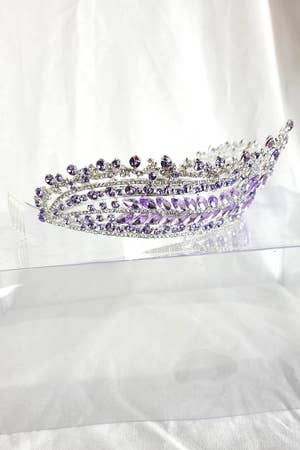 Chicas – Großhandel Tiara – Damen – Schmetterlings-Tiara mit Juwelen und Edelsteinen HT95515
