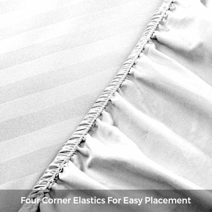 Cotton Passion - Wholesale Fitted Sheet - Satin Stripe Deep Pocket Fitted Sheets Deep Up to 25cm27