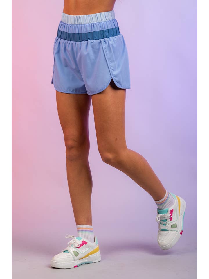 VERY J - Wholesale Athletic Shorts - Women's - NP70162-Color Blocked Active Shorts14