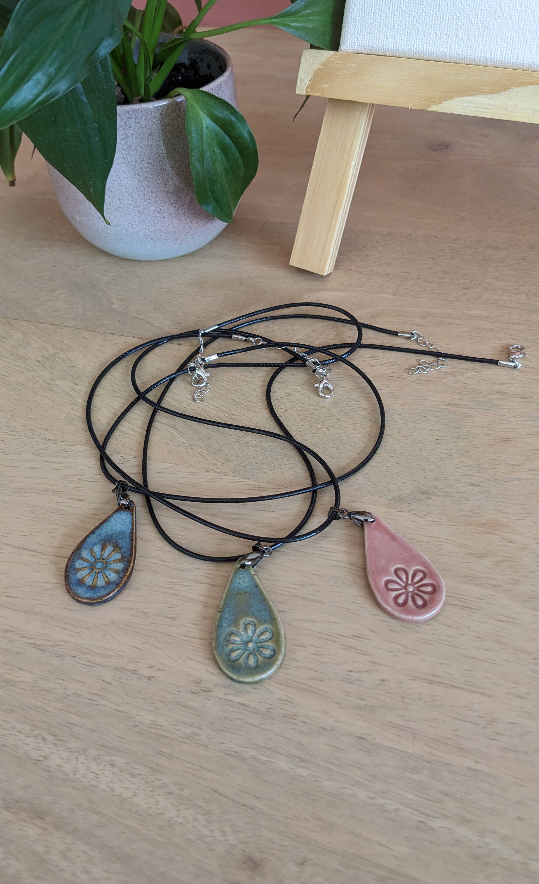 LES POTERIES DE SHAKTI - Wholesale Pendant/Charm Necklace - “Midnight” blue drop ceramic necklace2