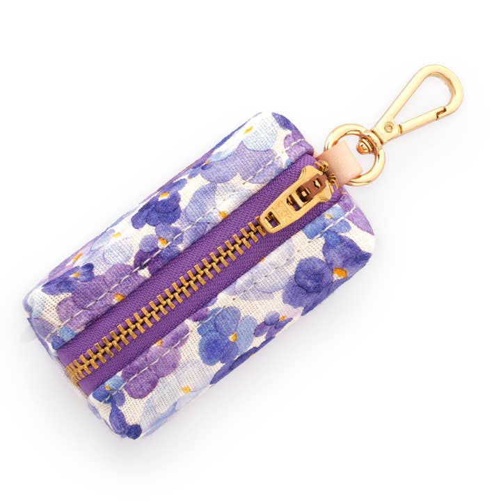 The Foggy Dog - Wholesale Pet Poop Bag Dispenser - Pressed Pansies Spring Poop Bag Dispenser1