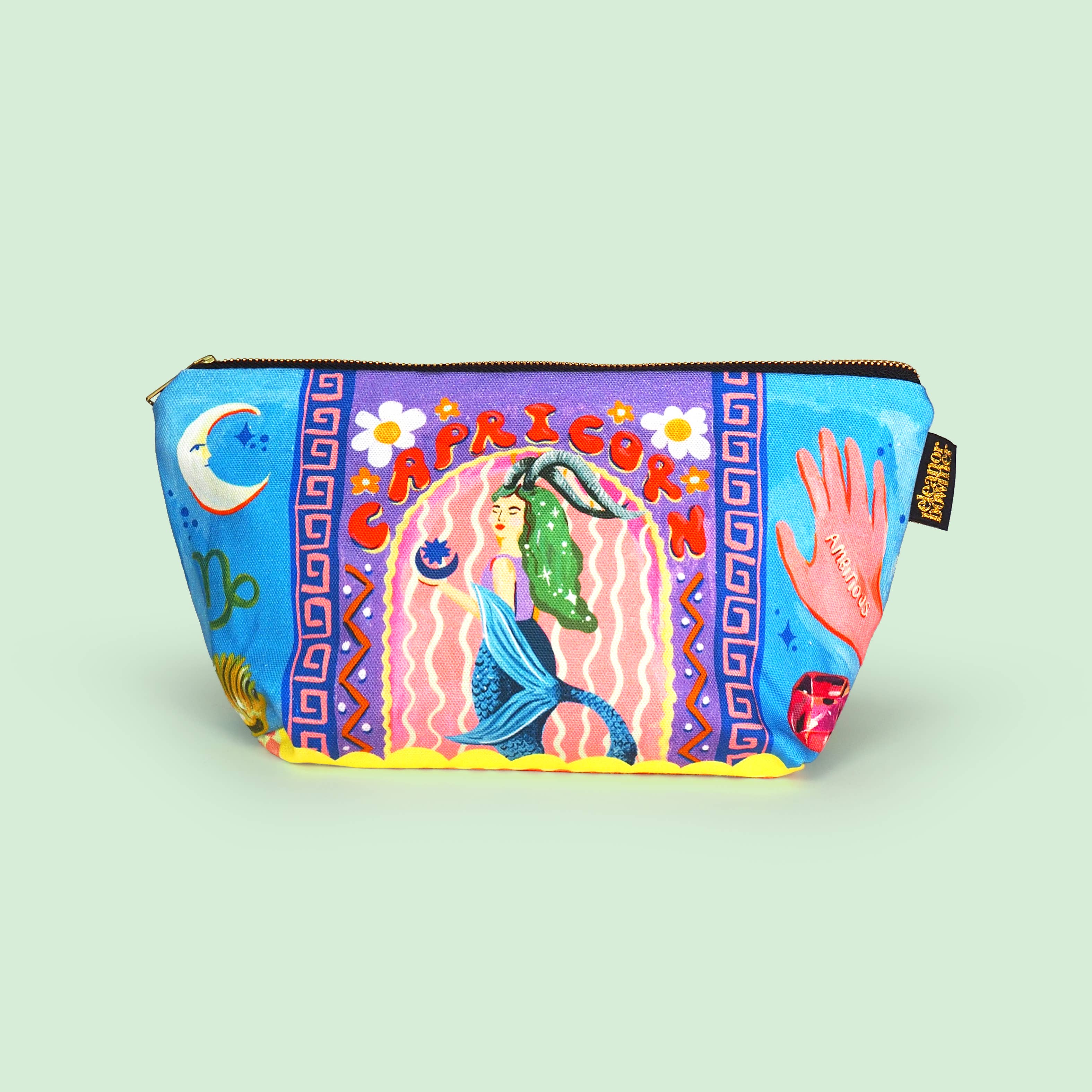 Eleanor Bowmer - Wholesale Makeup/Cosmetic Bag - Capricorn Zodiac Zip Bag