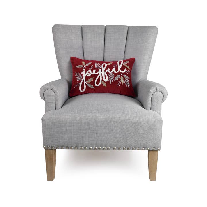 Peking Handicraft - Wholesale Throw/Decorative Pillow - Gilded Joyful Embroidered Pillow1