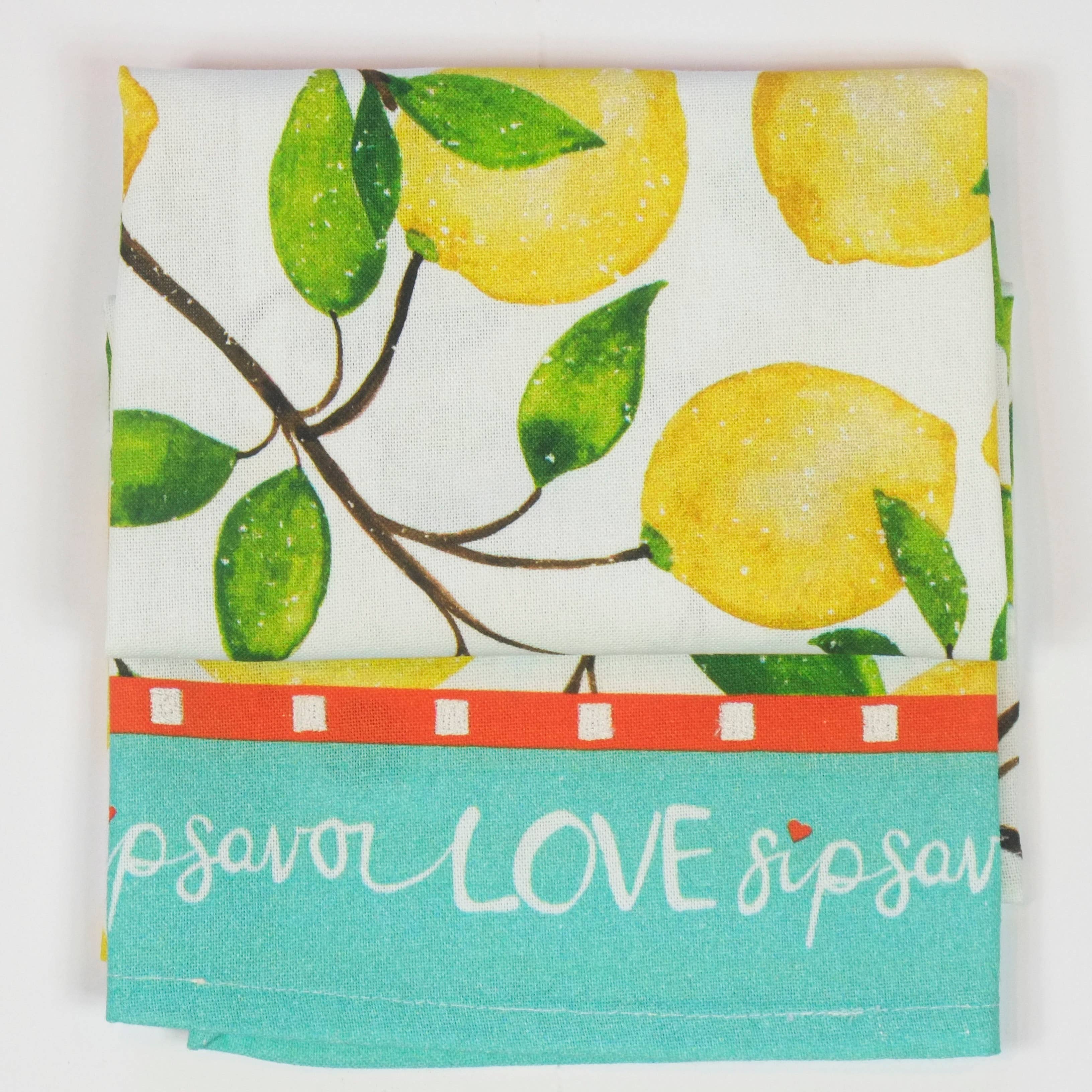SIP - Wholesale Tea Towel - "Lemon Dance" Kitchen Towel1