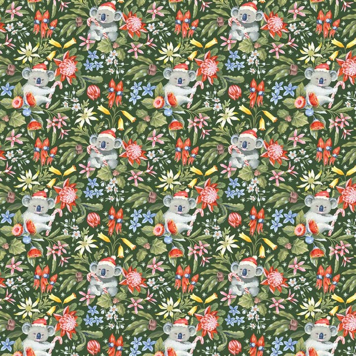 Earth Greetings - Wholesale Flat Wrap - Folded Christmas Wrapping Paper - Christmas Koalas1