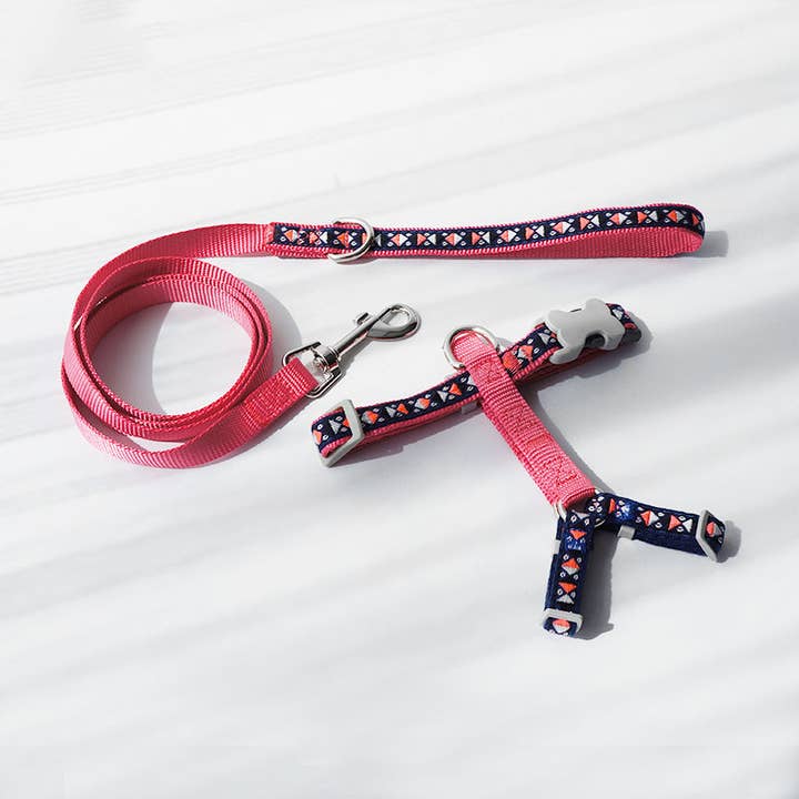 Cheerhunting - Wholesale Pet Collar - Cat/Dog - Loofie - Colorful Pet Harness & Leash Set