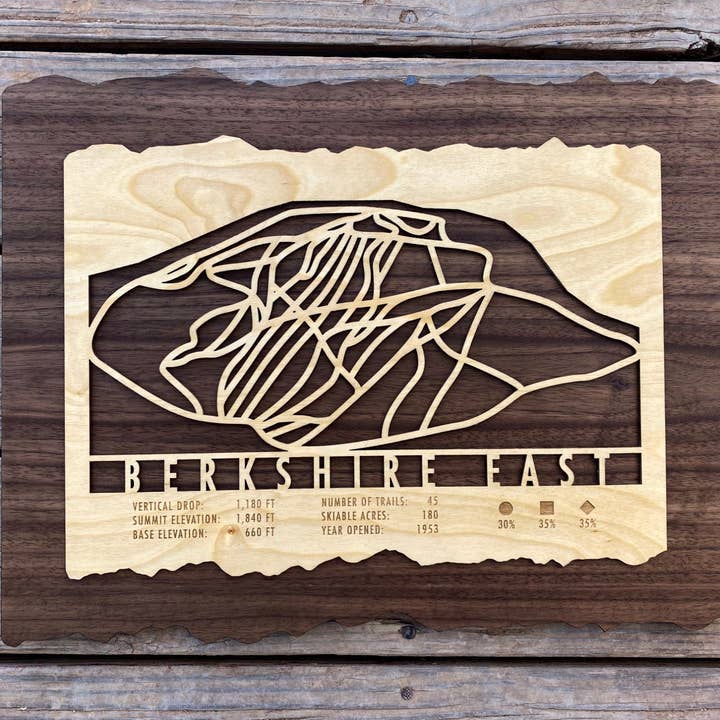 Berkshire East Trail Map for wholesale by Mountaincut
