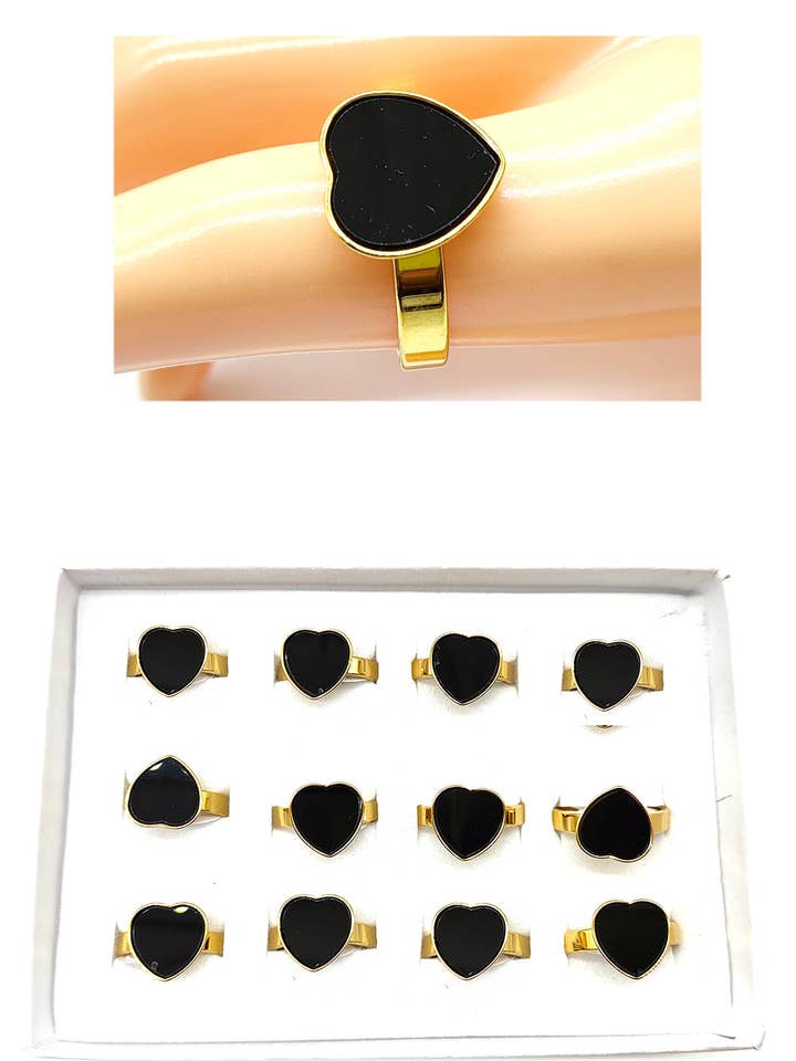 Ring med hjärtdesign i rostfritt stål för wholesale av Lucylou Collection