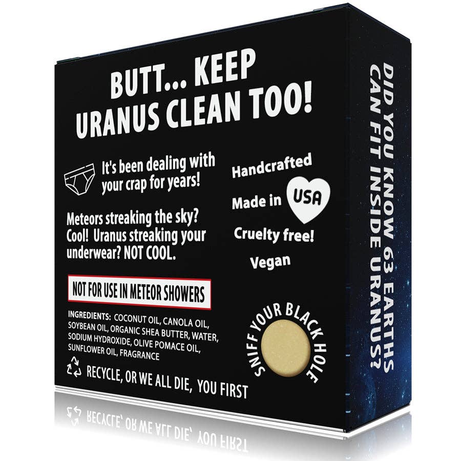 Totally Cheesy - Wholesale Bar Soap - Keep Earth Clean It Isn't Uranus Soap |   Stocking Stuffer7