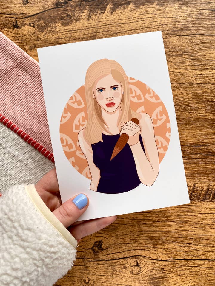 Mini stampa artistica opaca Buffy per la vendita all'ingrosso da parte di Tess Givnish Artist