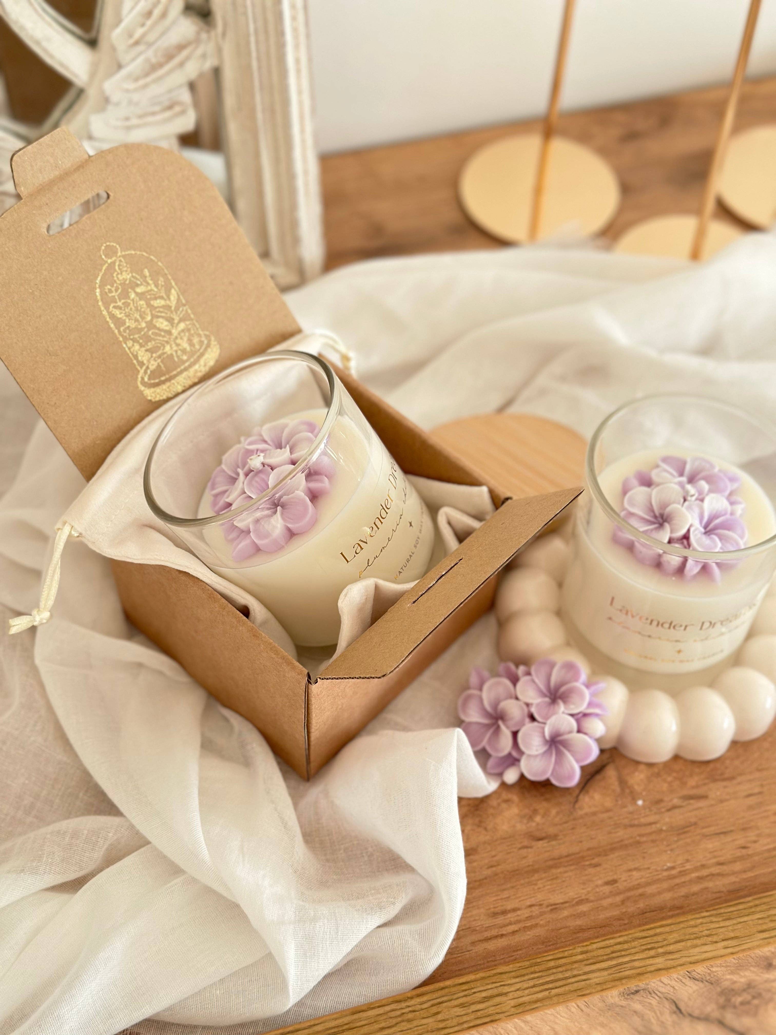 Tsuki Box - Wholesale Jar/Filled Candle - Botanical Candle | Plumeria Edition | Lavender Dreams 200g2