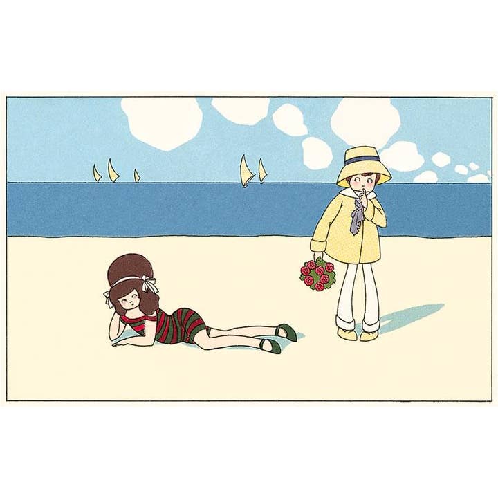 Found Image Press - Venta al por mayor Imanes - Imán TS-114 Niños en la Playa Dibujo Animado