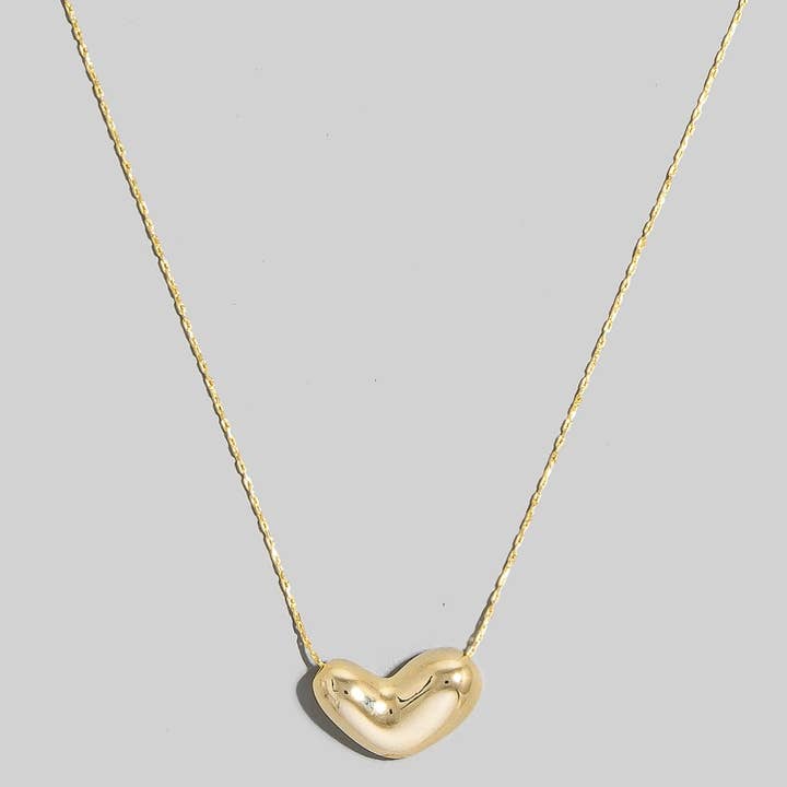 Bubble Heart Pendant Necklace for wholesale by The Looks by Fame Accessories