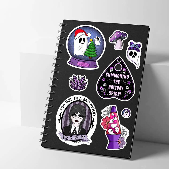DoodleWitch - Wholesale Sticker - Wednesday Addams-sticker, stickers voor rare meisjes