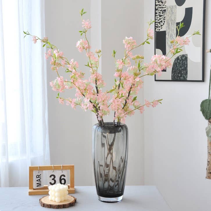 ACNITE(We cover U.S. import duties) - Vente Fleurs artificielles - Neige artificielle saule Fleur violette décoration maison/mariage6