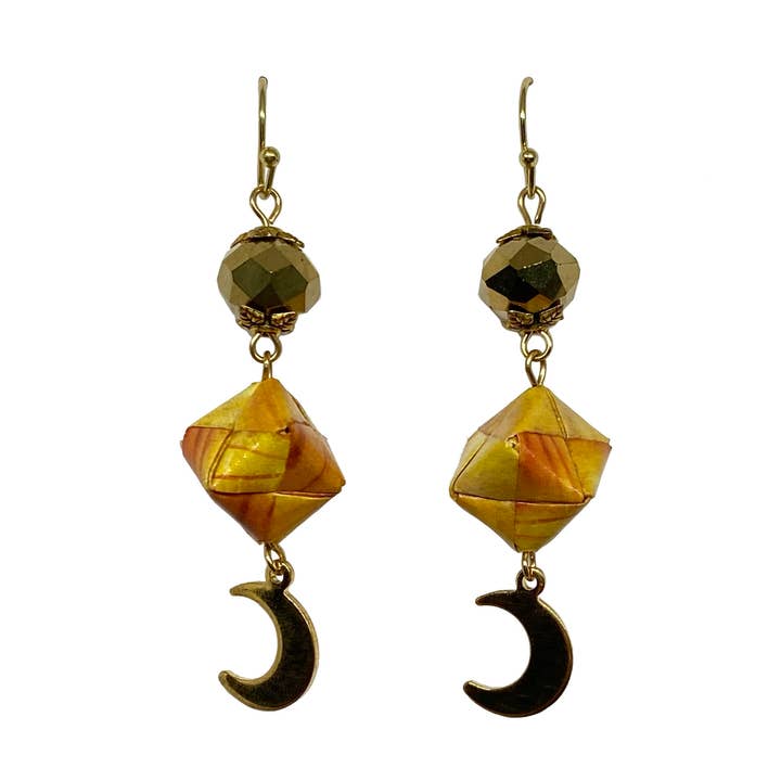 Origami Earrings (Water Resistant) - The Vera for wholesale by Paper Moon Origami Co.