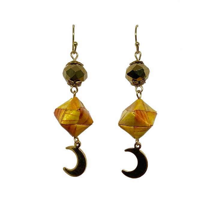 Origami Earrings (Water Resistant) - The Vera for wholesale by Paper Moon Origami Co.