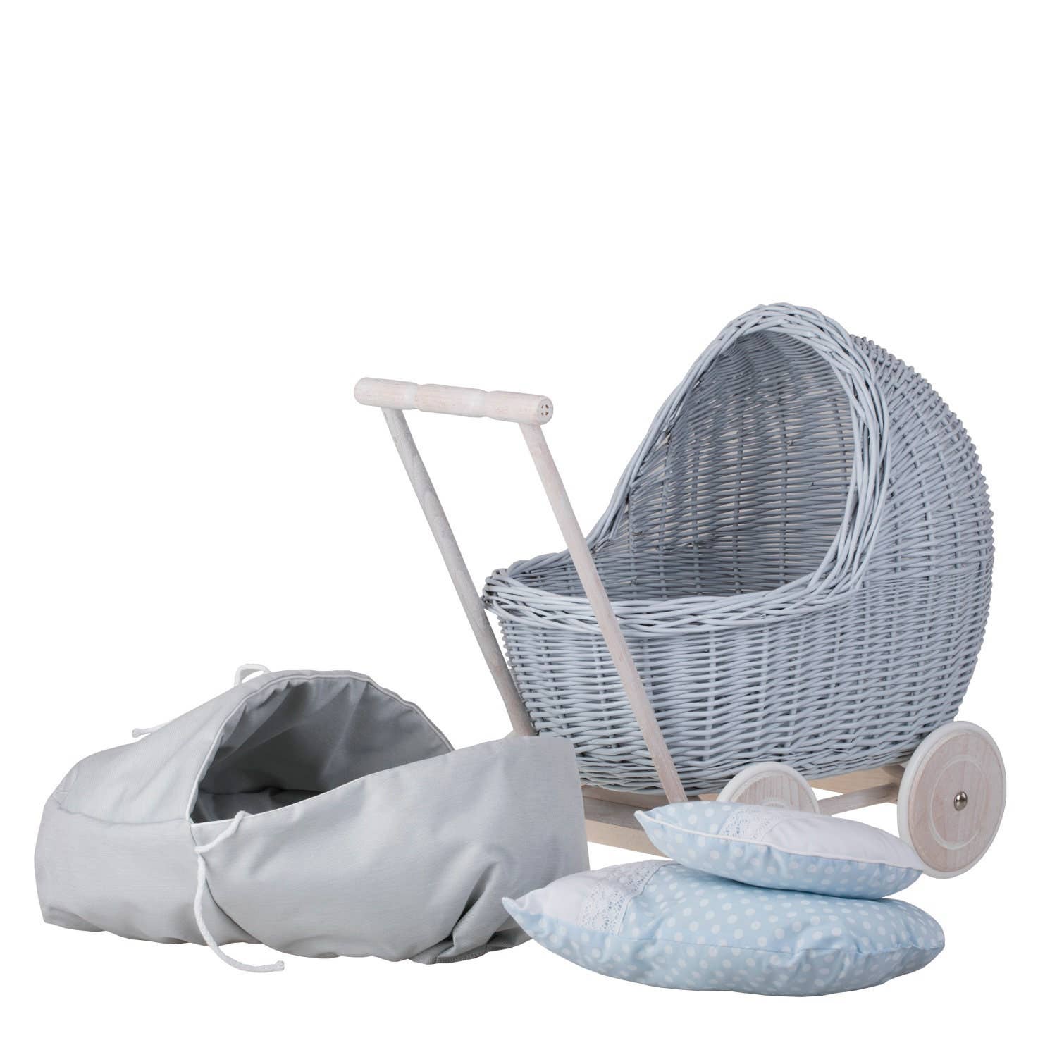 The Wicker Stories – wholesale Doll pram – Kids – Wicker Baby Painted Carriage, Wicker Doll Stroller2