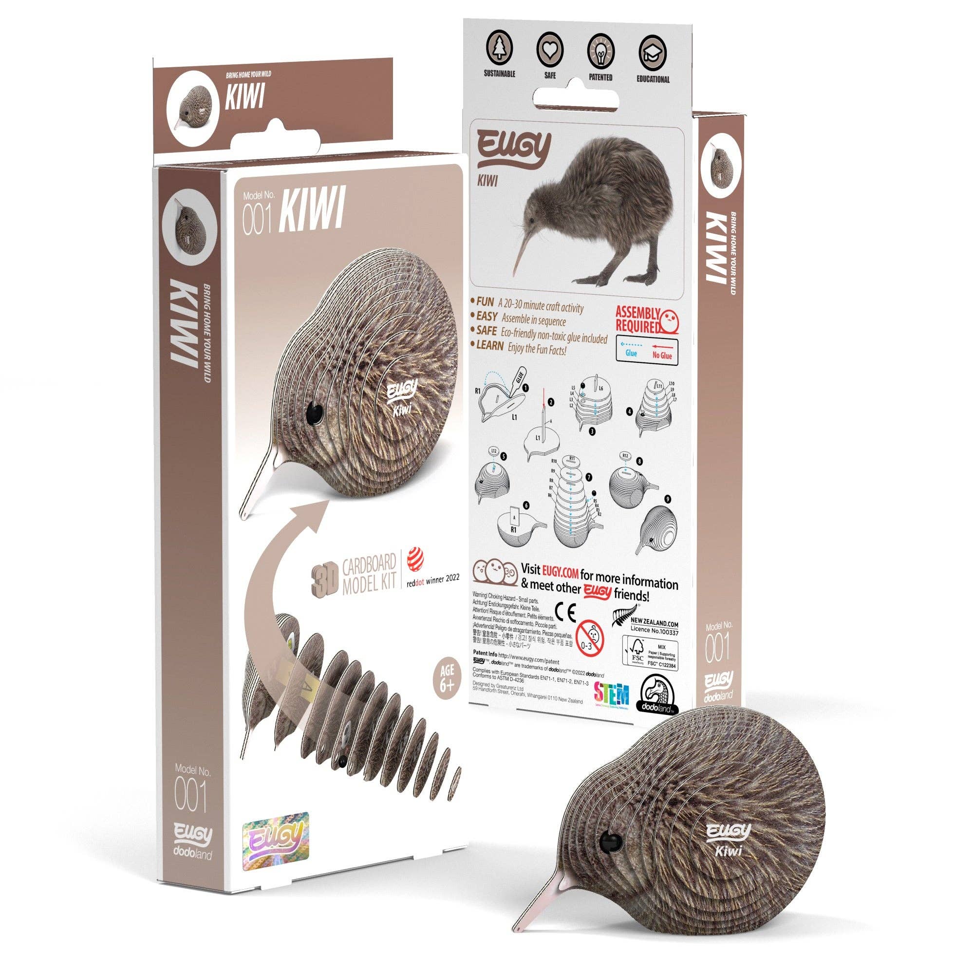 Safari Ltd. - Wholesale Puzzle - Kids - EUGY Kiwi 3D Puzzle0