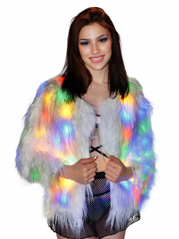 Western Fashion – Engroshandel Jakke - Dame – LED imiteret pelsjakke3