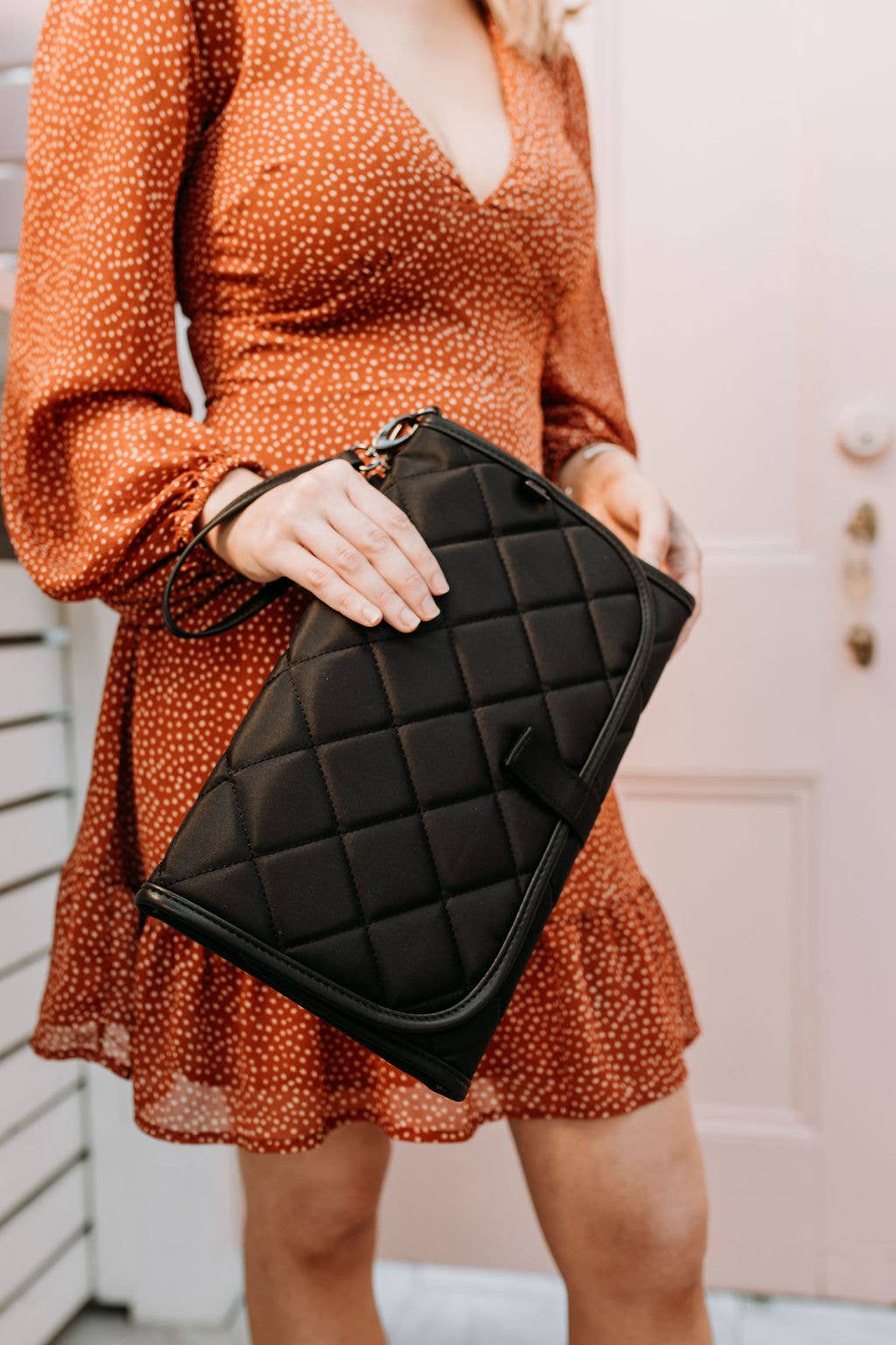 OiOi – Bolsa - Mulher por atacado – Change Mat Clutch - Colcha preta1