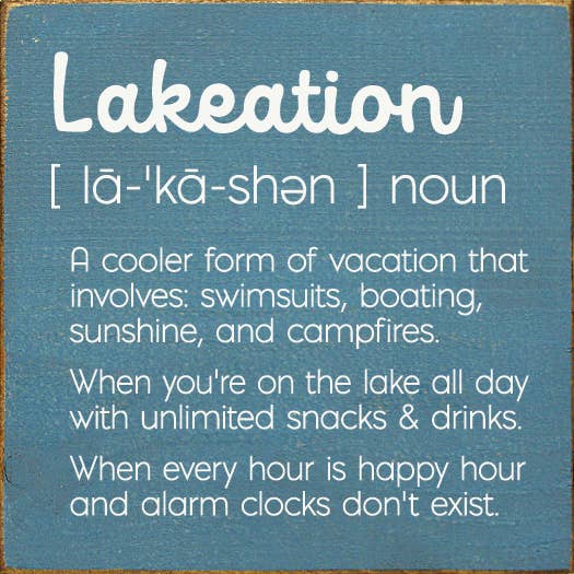 Lakeation - A cooler form of vaction that involves: swimsuit for wholesale by SAWDUST CITY