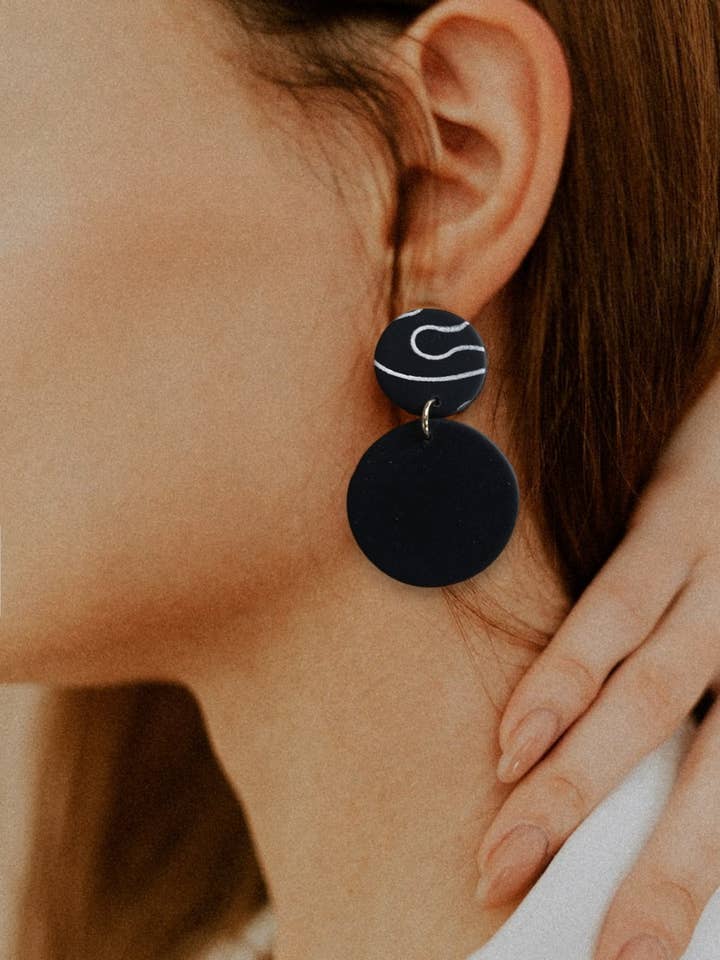 Round Drop Dangle Earring for wholesale by Paisclayco