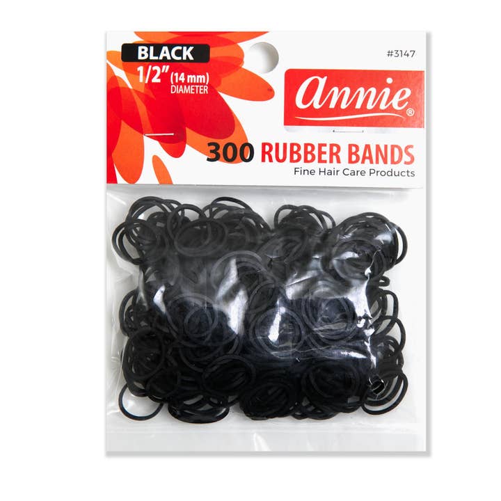 Anillas de goma negras Annie, paquete de 300 para venta al por mayor de KT Supply