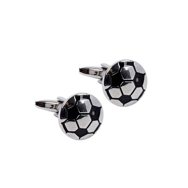 Selini New York - Vente Boutons de manchette - Boutons de manchette fantaisie en argent pour le football - CL1840