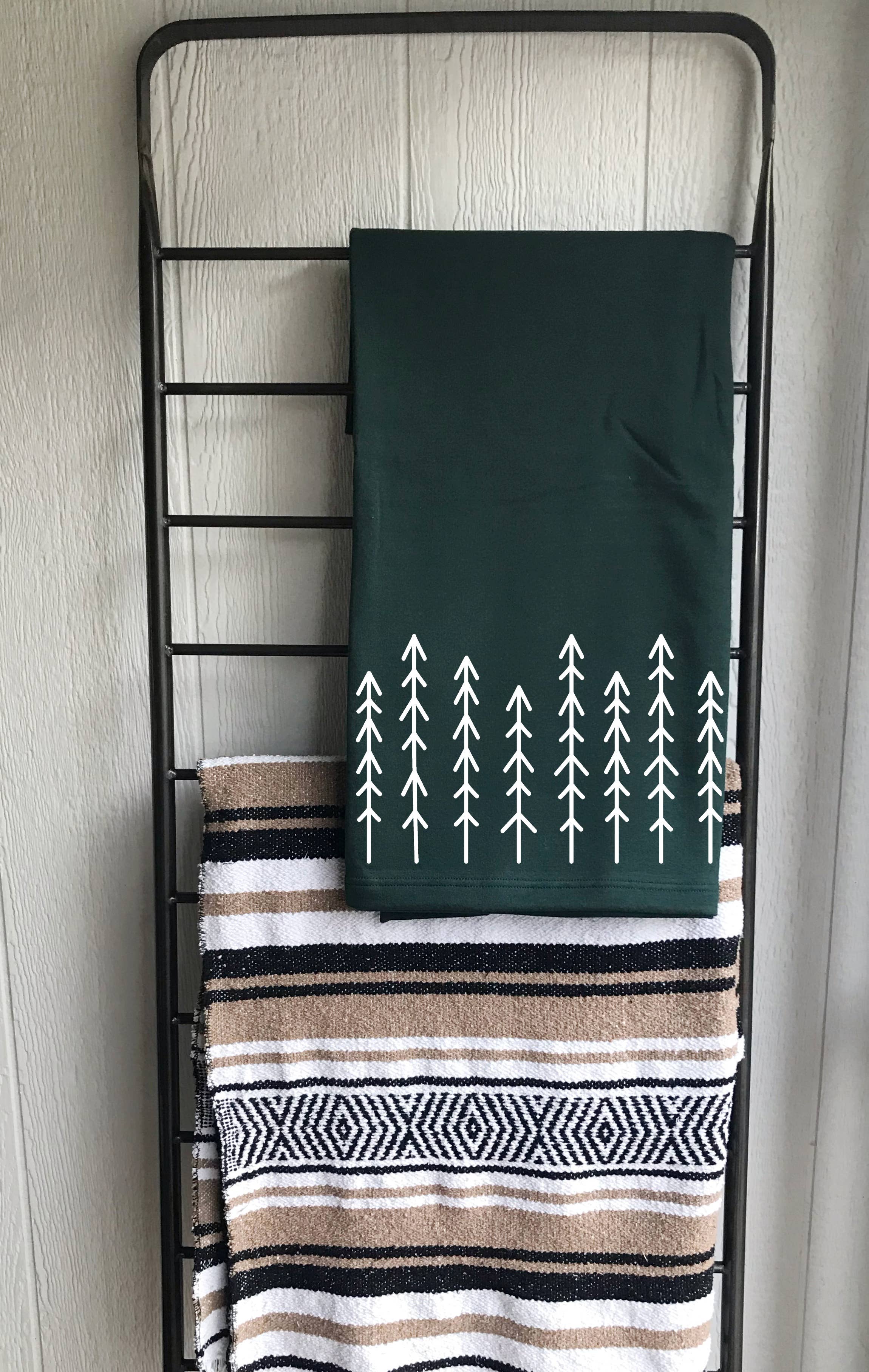 Perfect Day Print Co - Wholesale Throw Blanket - Forest Trees Camping Sweatshirt Blanket1