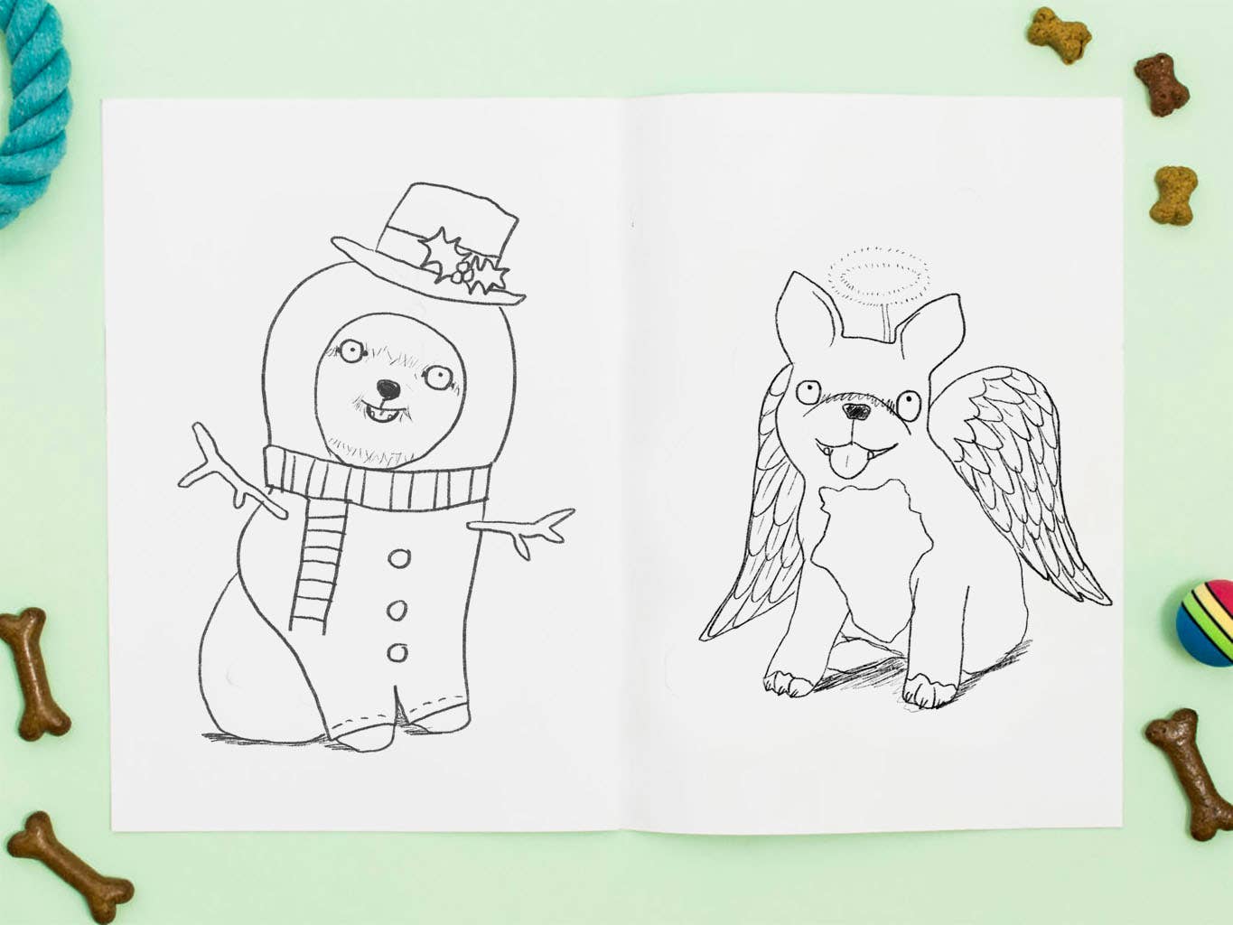 Jo Clark Design - Wholesale Coloring & Activity Book - Adult - Christmas Doggy Dress-Up Colouring Book2