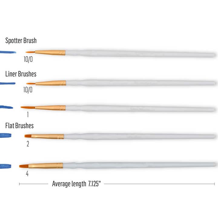 Plaid Crafts - Wholesale Paint/Wax Brush - FolkArt Detail Brush Set 10 Piece